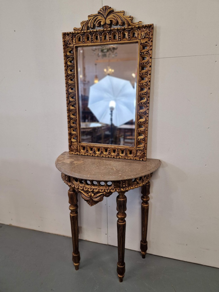 Console Table with Mirror